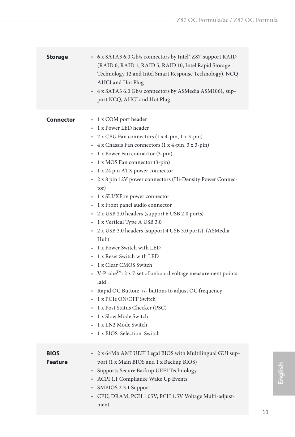 English | ASRock Z87 OC Formula__ac User Manual | Page 13 / 224