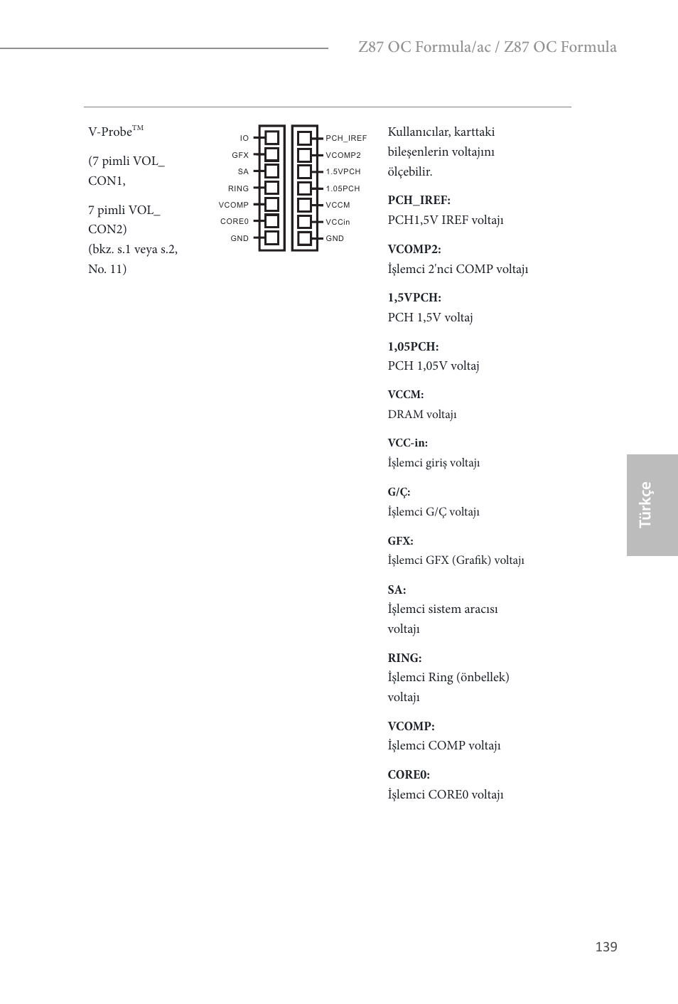 Türk çe, Z87 oc formula/ac / z87 oc formula | ASRock Z87 OC Formula__ac User Manual | Page 141 / 224