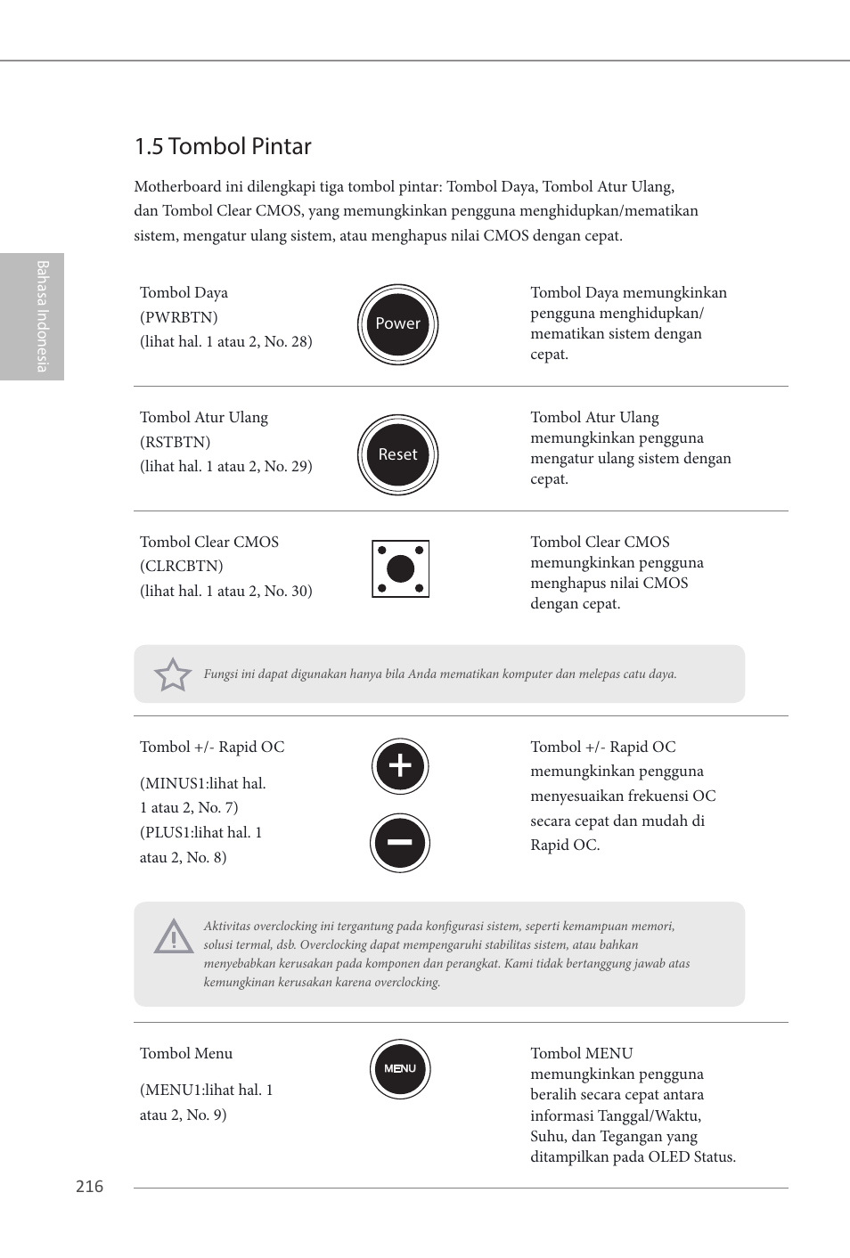 5 tombol pintar | ASRock Z87 OC Formula__ac User Manual | Page 218 / 224