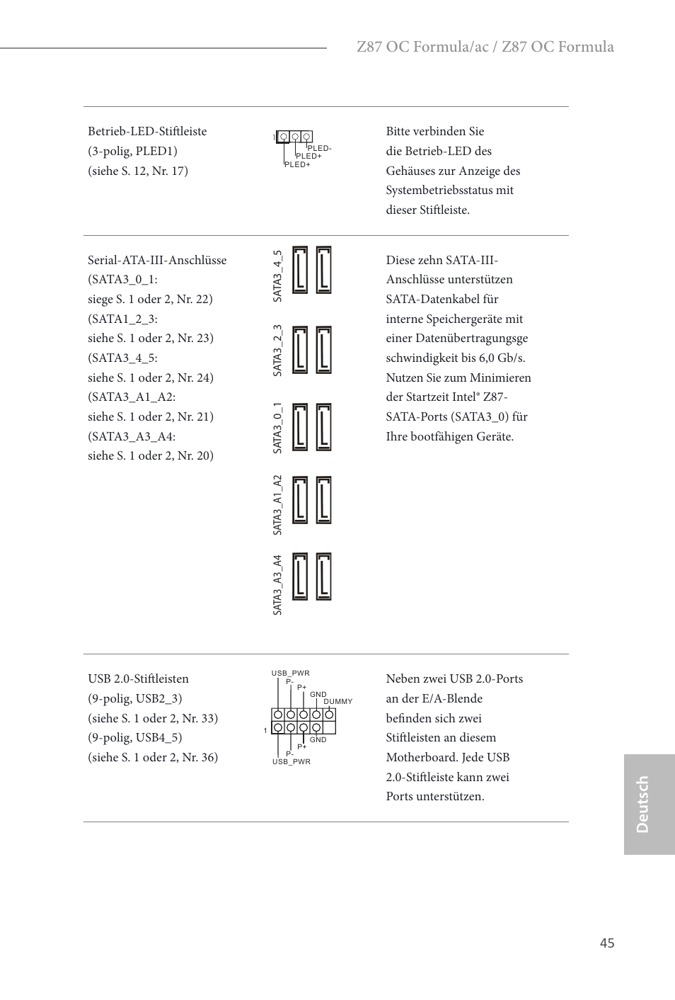 Z87 oc formula/ac / z87 oc formula, Deutsch | ASRock Z87 OC Formula__ac User Manual | Page 47 / 224