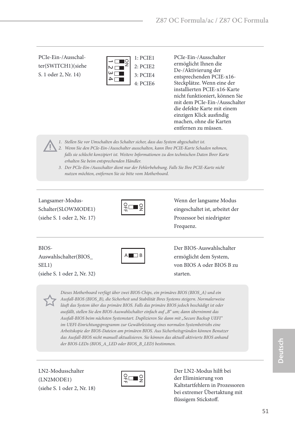 Z87 oc formula/ac / z87 oc formula, Deutsch | ASRock Z87 OC Formula__ac User Manual | Page 53 / 224