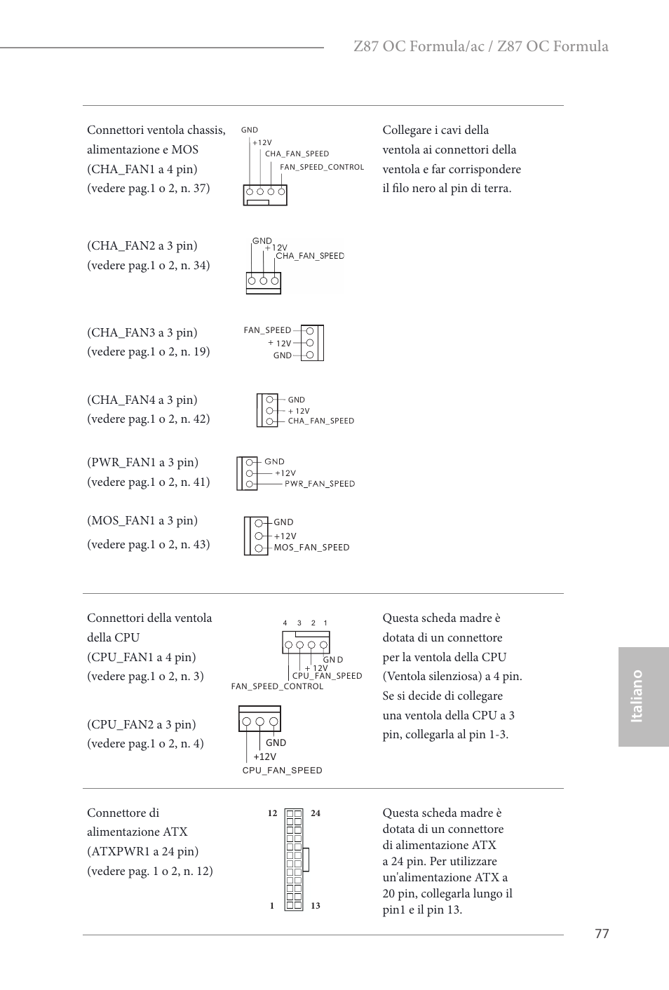 Italiano, Z87 oc formula/ac / z87 oc formula | ASRock Z87 OC Formula__ac User Manual | Page 79 / 224