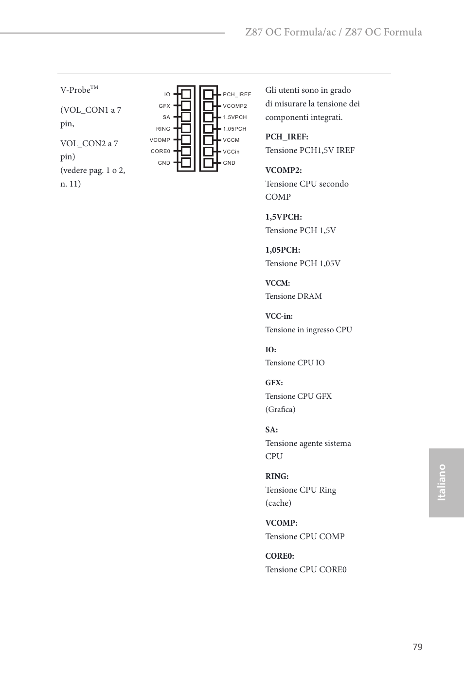 Italiano, Z87 oc formula/ac / z87 oc formula | ASRock Z87 OC Formula__ac User Manual | Page 81 / 224