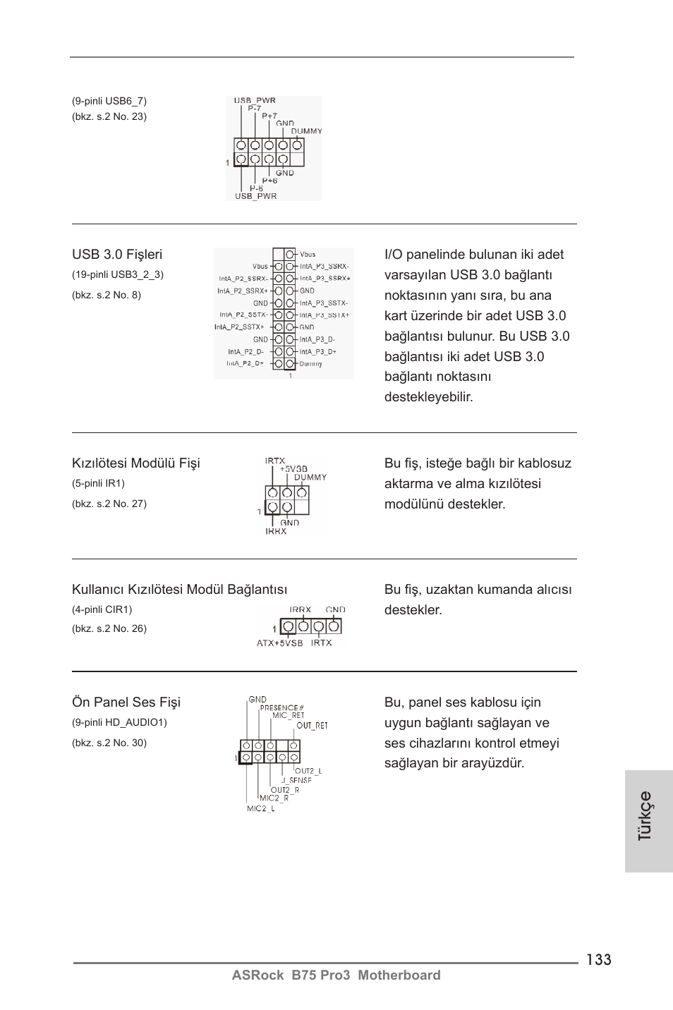 Türkçe | ASRock B75 Pro3 User Manual | Page 133 / 205
