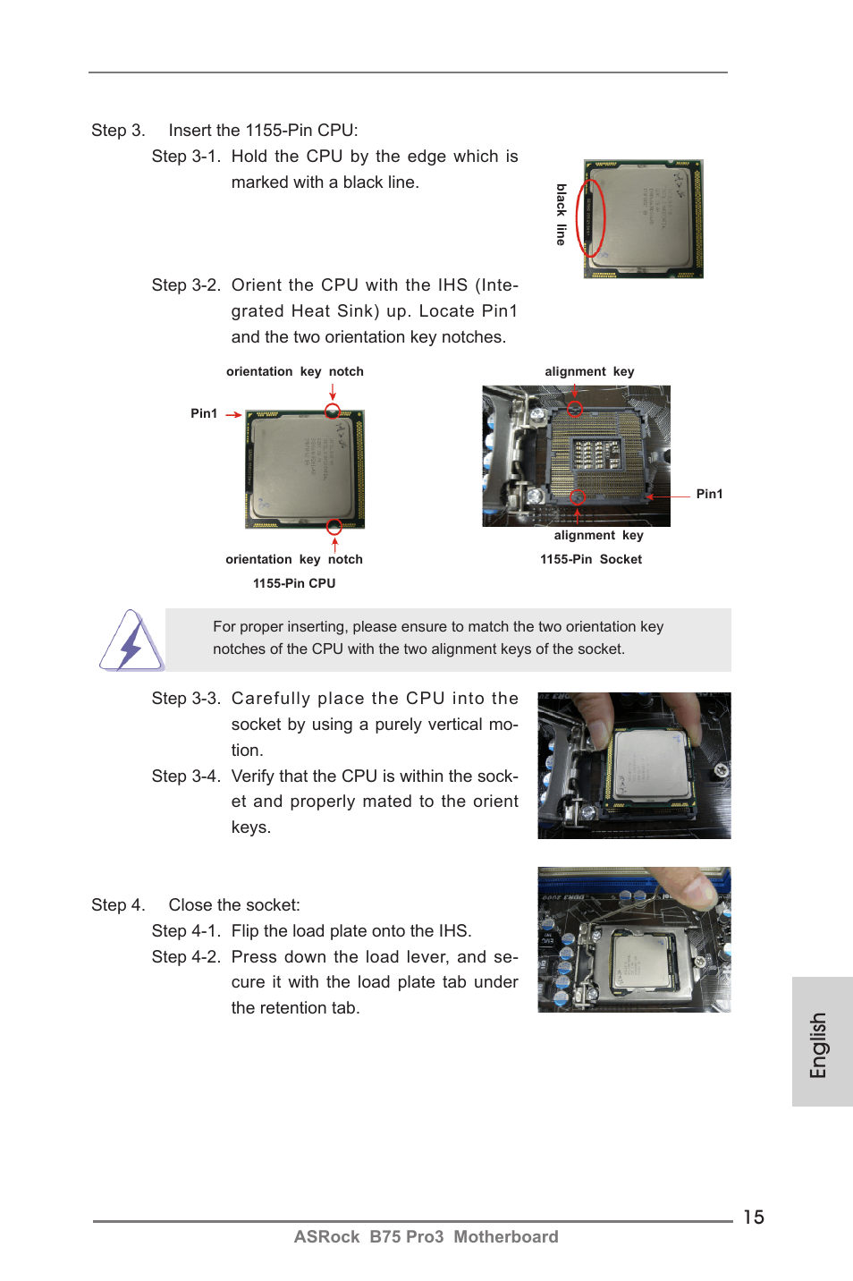English | ASRock B75 Pro3 User Manual | Page 15 / 205