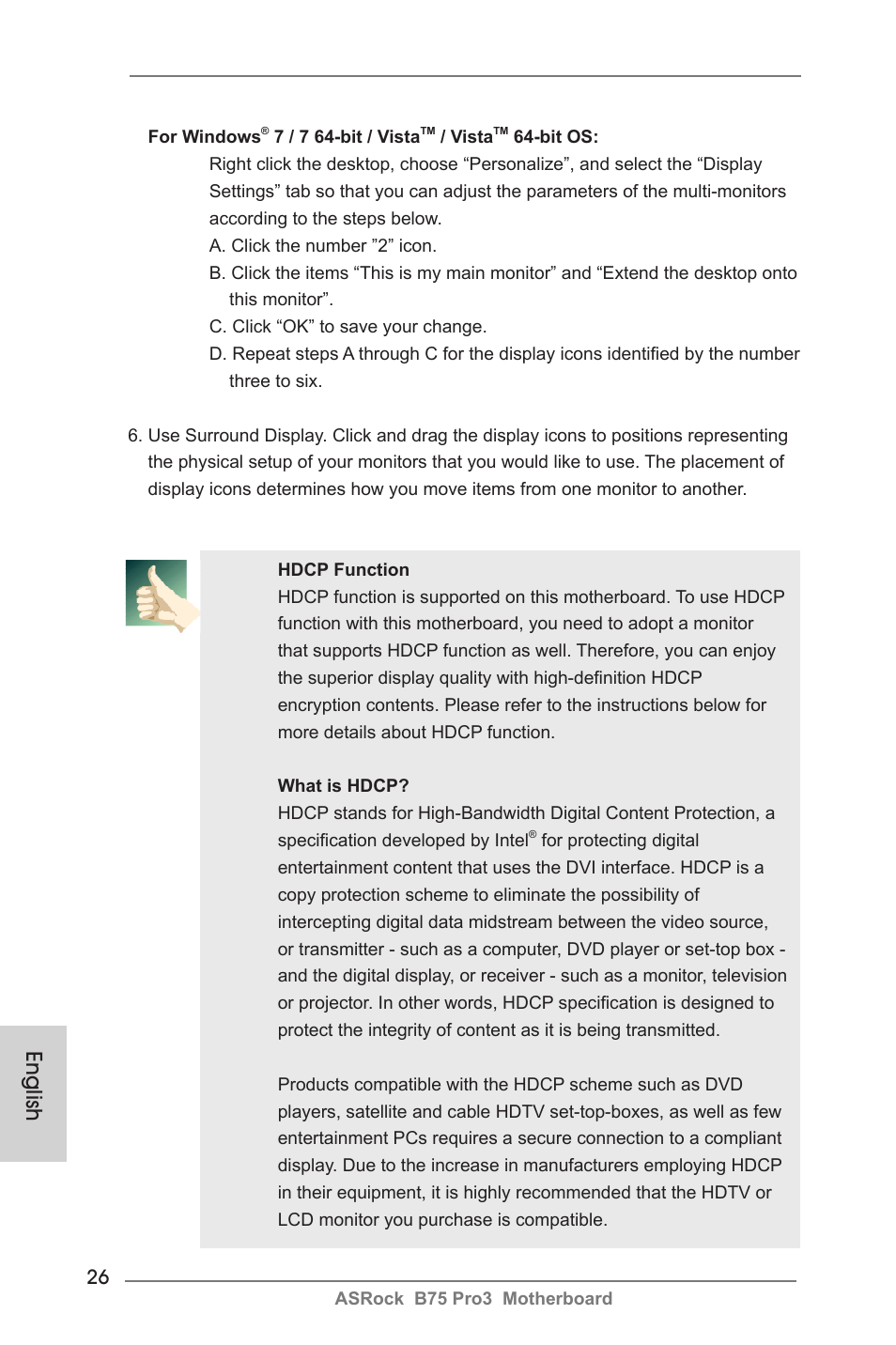 English | ASRock B75 Pro3 User Manual | Page 26 / 205