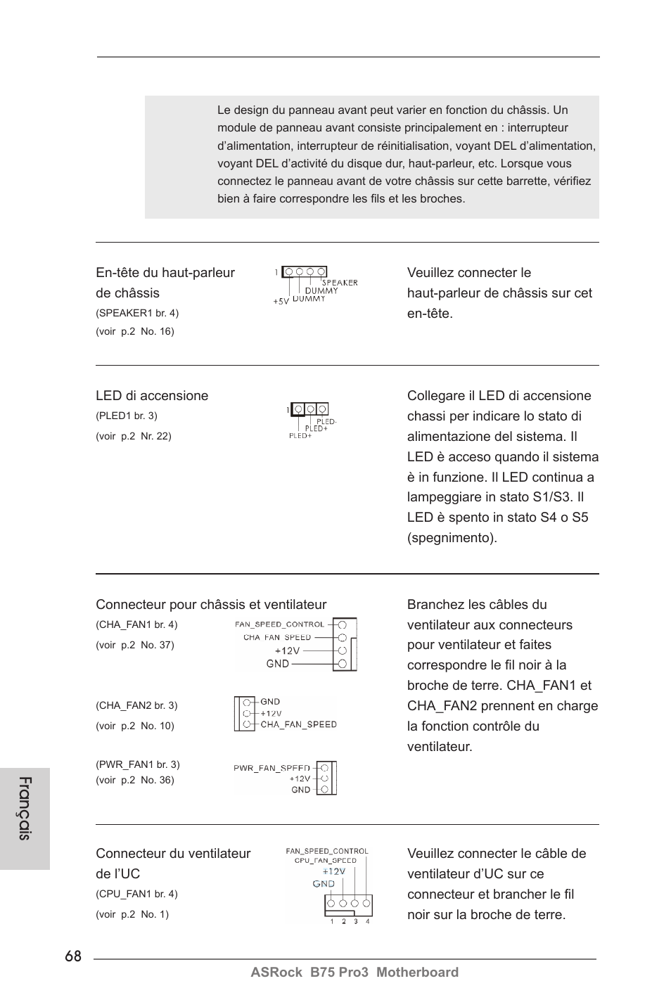 Français | ASRock B75 Pro3 User Manual | Page 68 / 205