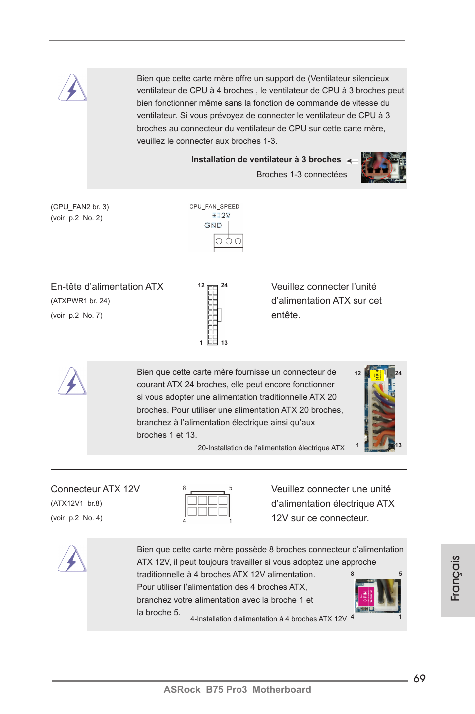 Français | ASRock B75 Pro3 User Manual | Page 69 / 205