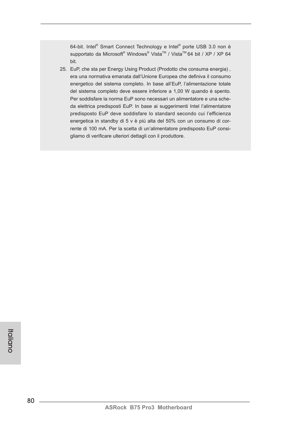 Italiano, Asrock b75 pro3 motherboard | ASRock B75 Pro3 User Manual | Page 80 / 205