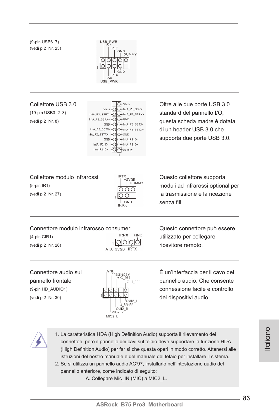 Italiano | ASRock B75 Pro3 User Manual | Page 83 / 205