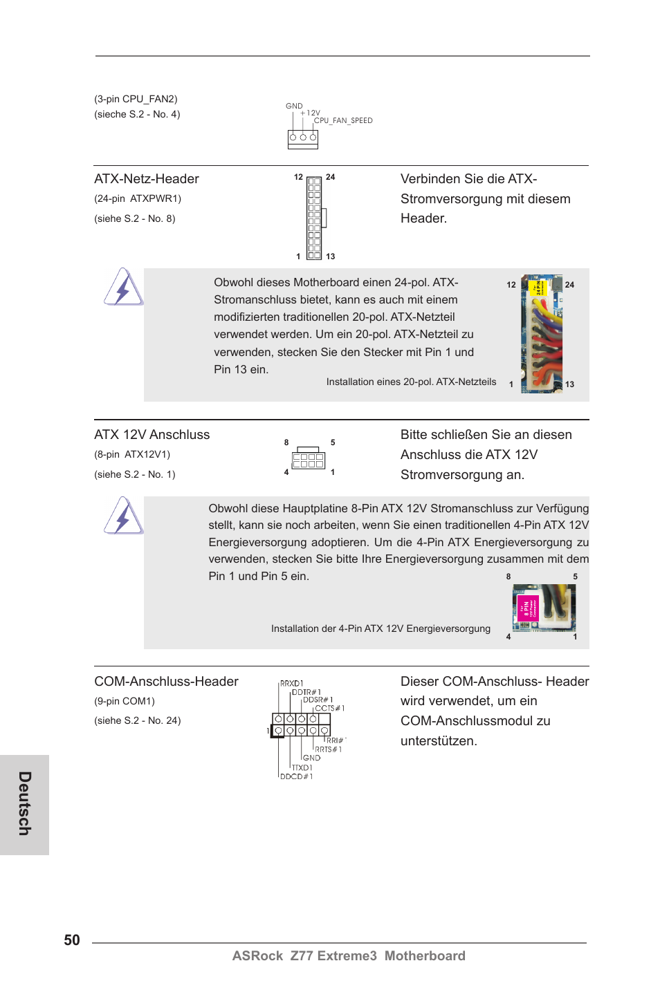 Deutsch | ASRock Z77 Extreme3 User Manual | Page 50 / 169