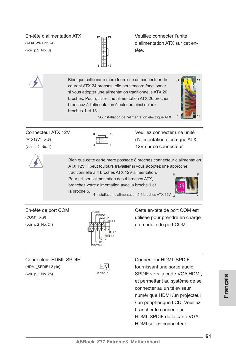 Français | ASRock Z77 Extreme3 User Manual | Page 61 / 169