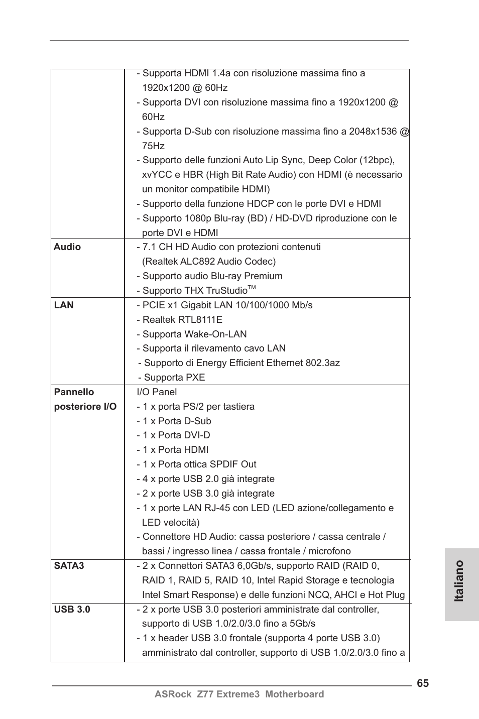 Italiano | ASRock Z77 Extreme3 User Manual | Page 65 / 169