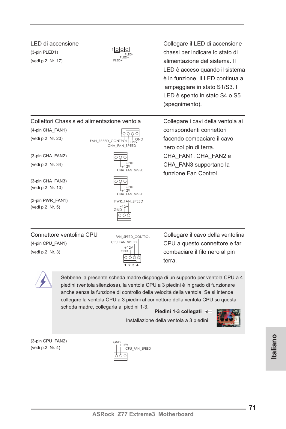 Italiano | ASRock Z77 Extreme3 User Manual | Page 71 / 169