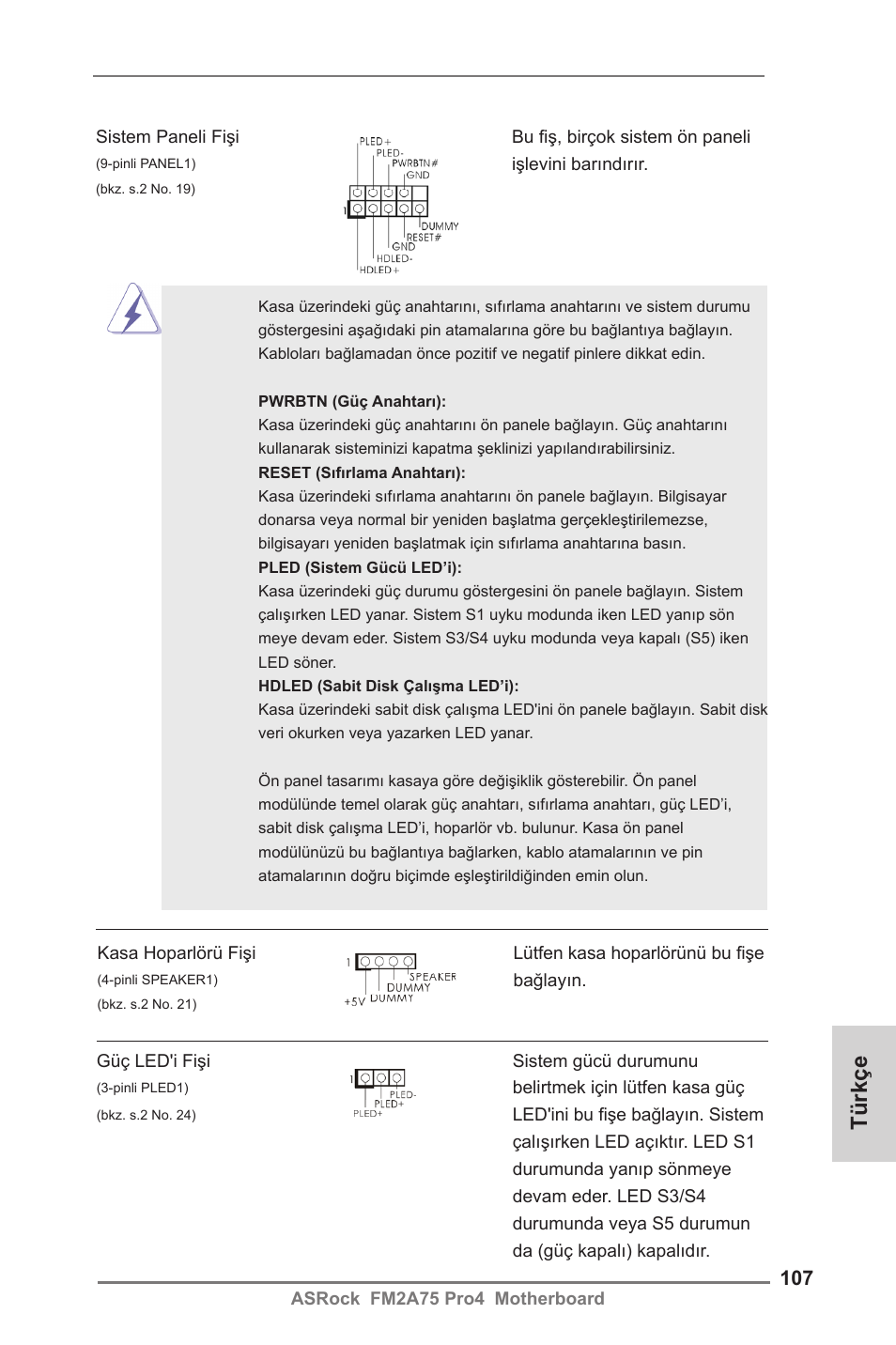 Türkçe | ASRock FM2A75 Pro4 User Manual | Page 107 / 171