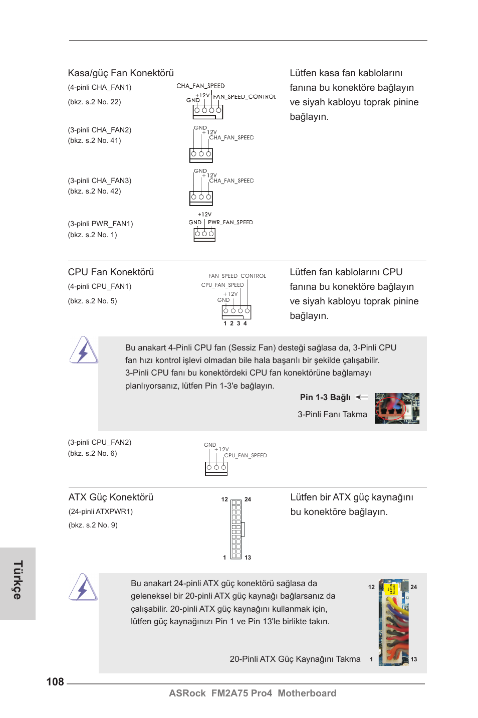 Türkçe | ASRock FM2A75 Pro4 User Manual | Page 108 / 171