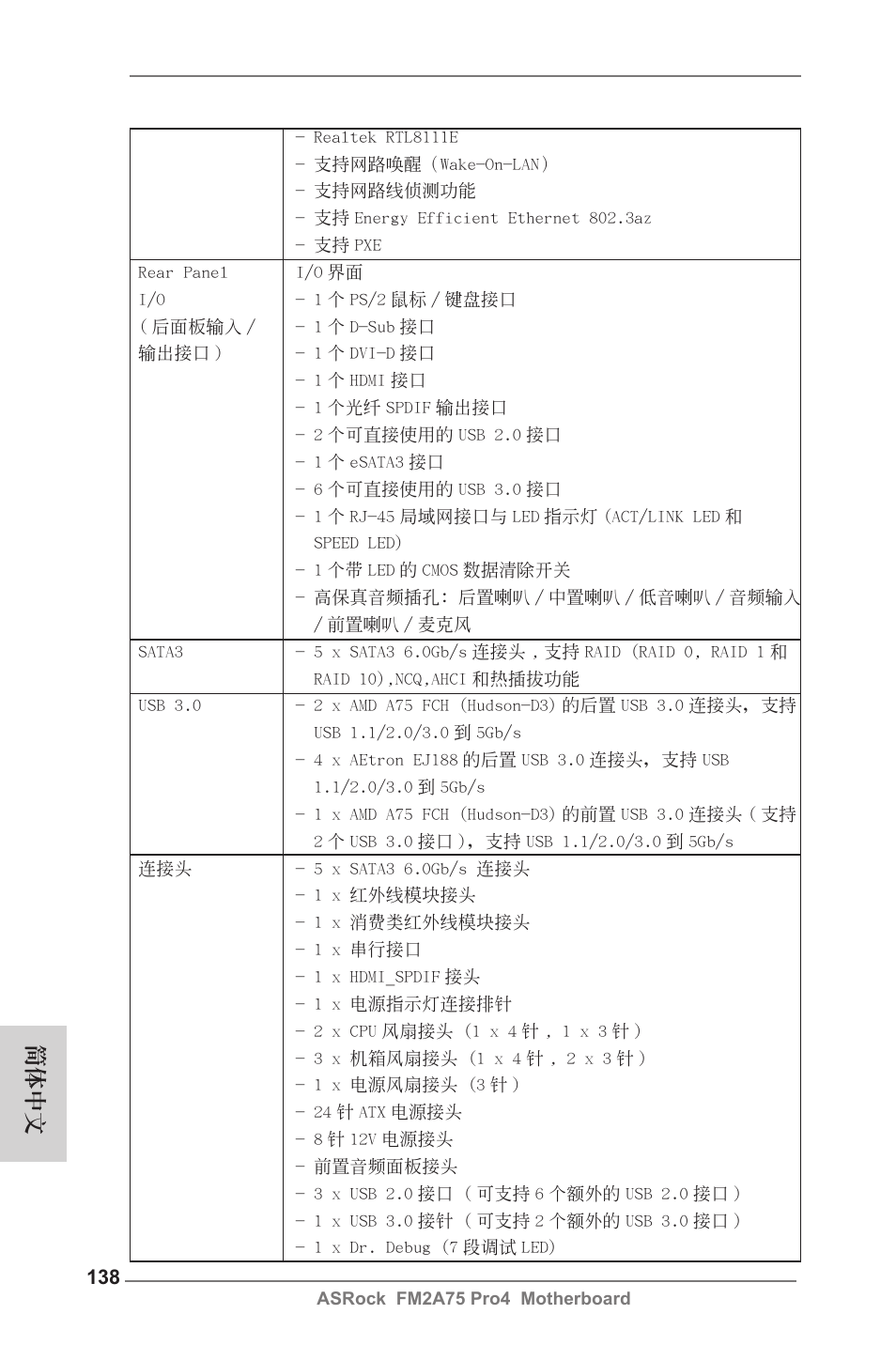 簡體中文 | ASRock FM2A75 Pro4 User Manual | Page 138 / 171