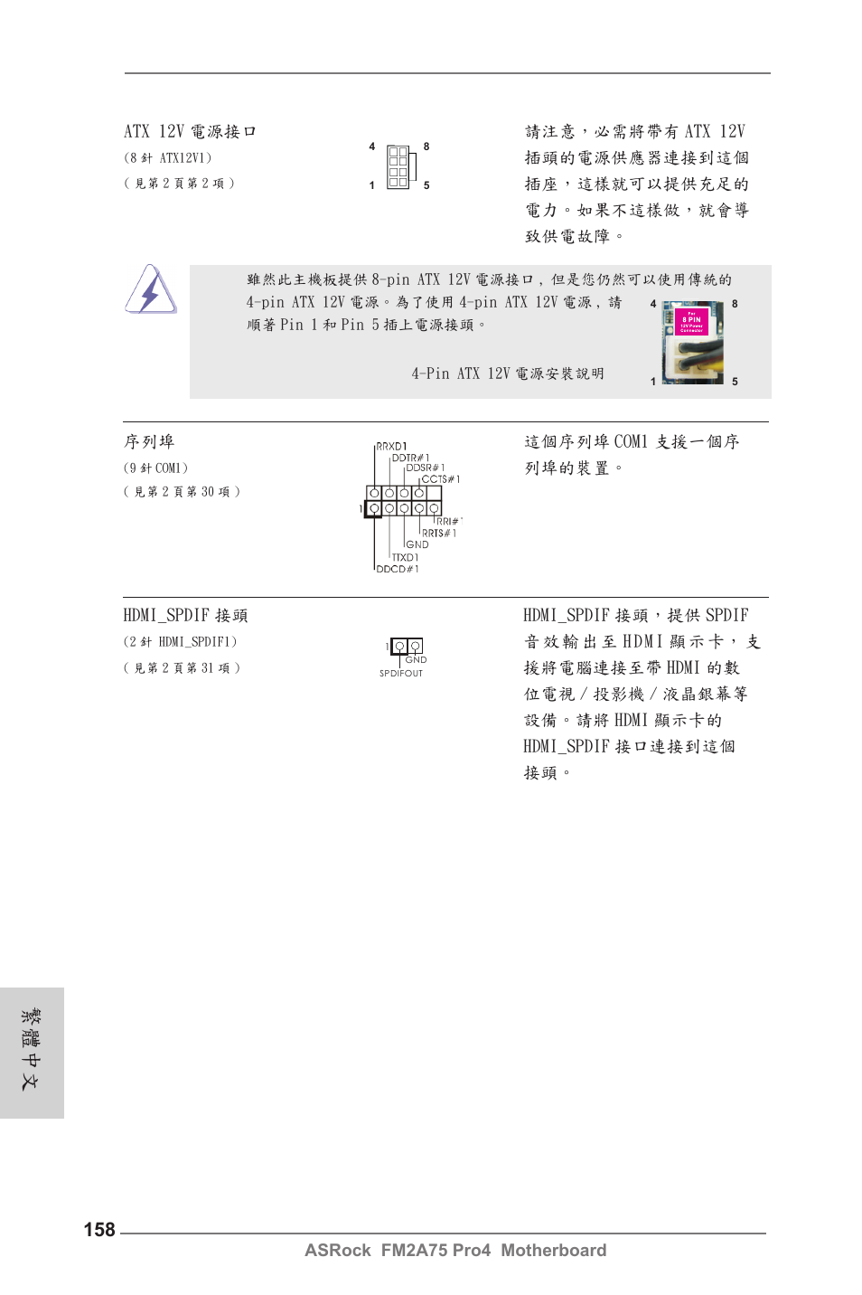 繁體中文 | ASRock FM2A75 Pro4 User Manual | Page 158 / 171