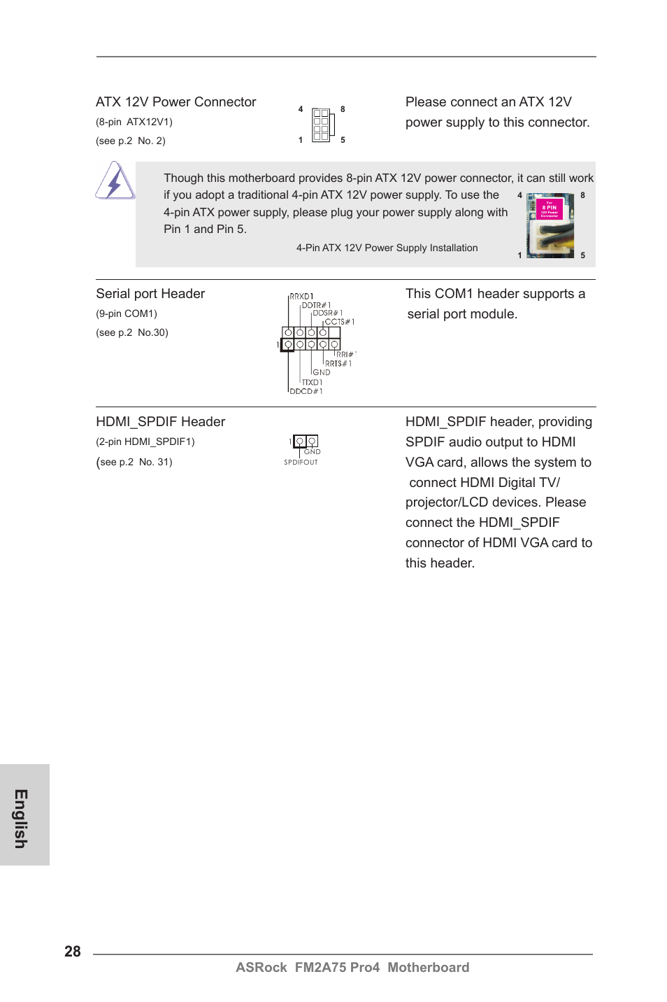 English | ASRock FM2A75 Pro4 User Manual | Page 28 / 171