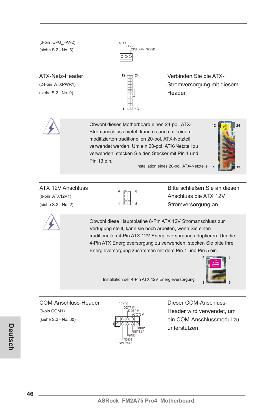 Deutsch | ASRock FM2A75 Pro4 User Manual | Page 46 / 171