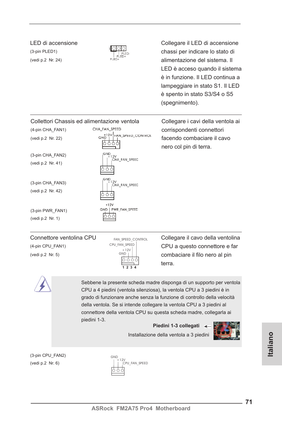 Italiano | ASRock FM2A75 Pro4 User Manual | Page 71 / 171