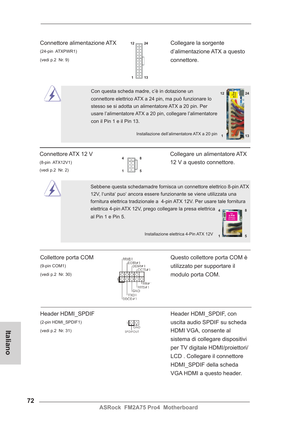 Italiano | ASRock FM2A75 Pro4 User Manual | Page 72 / 171