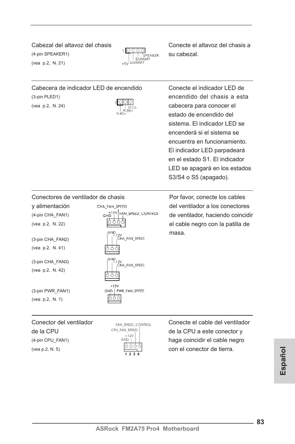 Español | ASRock FM2A75 Pro4 User Manual | Page 83 / 171