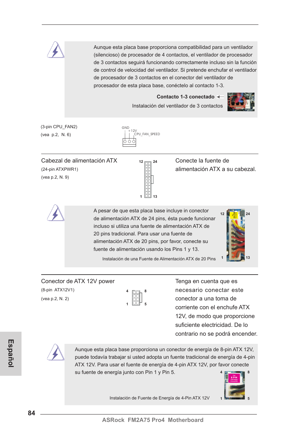 Español | ASRock FM2A75 Pro4 User Manual | Page 84 / 171