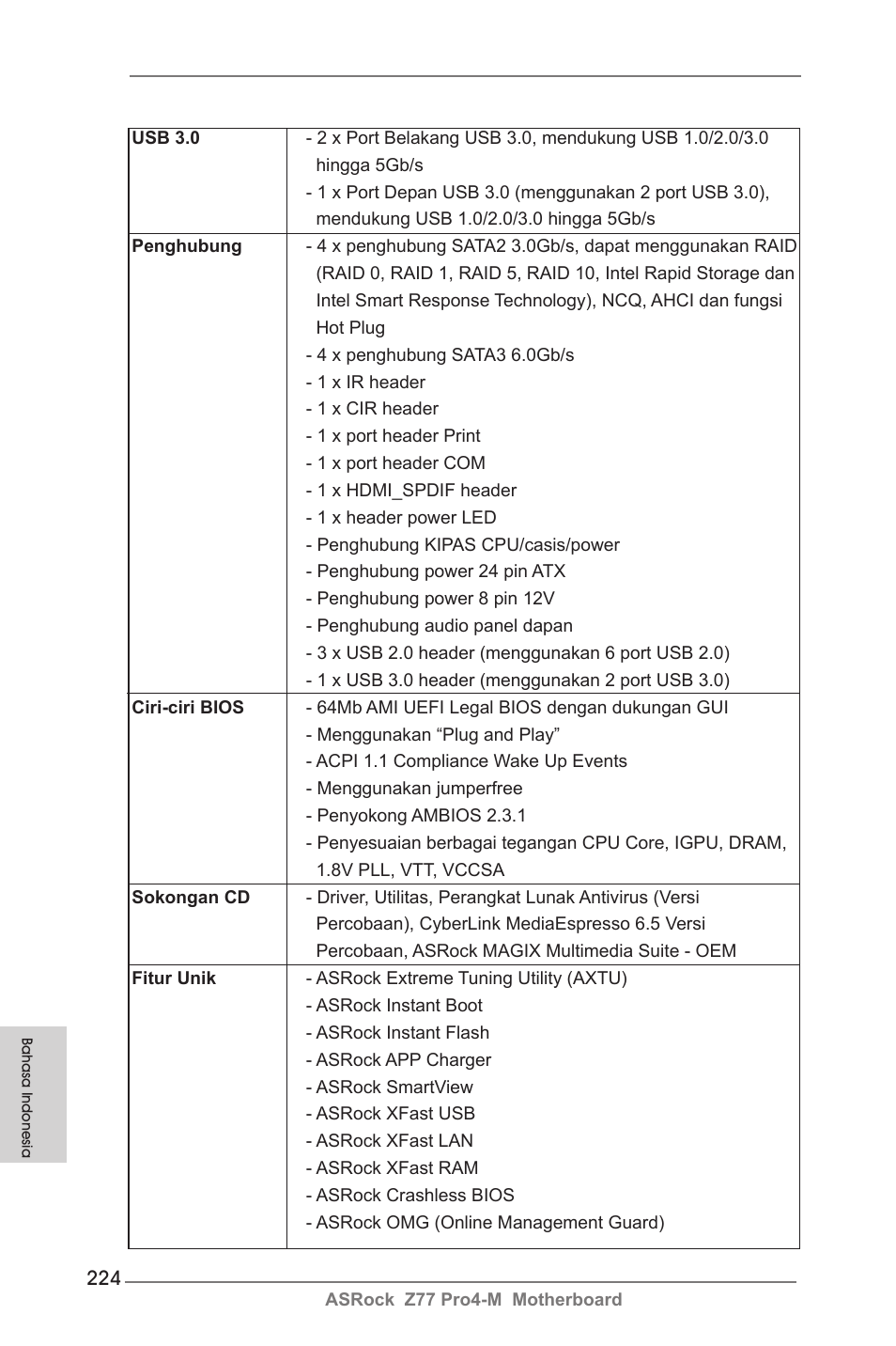 ASRock Z77 Pro4-M User Manual | Page 224 / 230