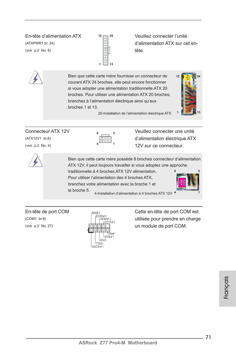 Français | ASRock Z77 Pro4-M User Manual | Page 71 / 230