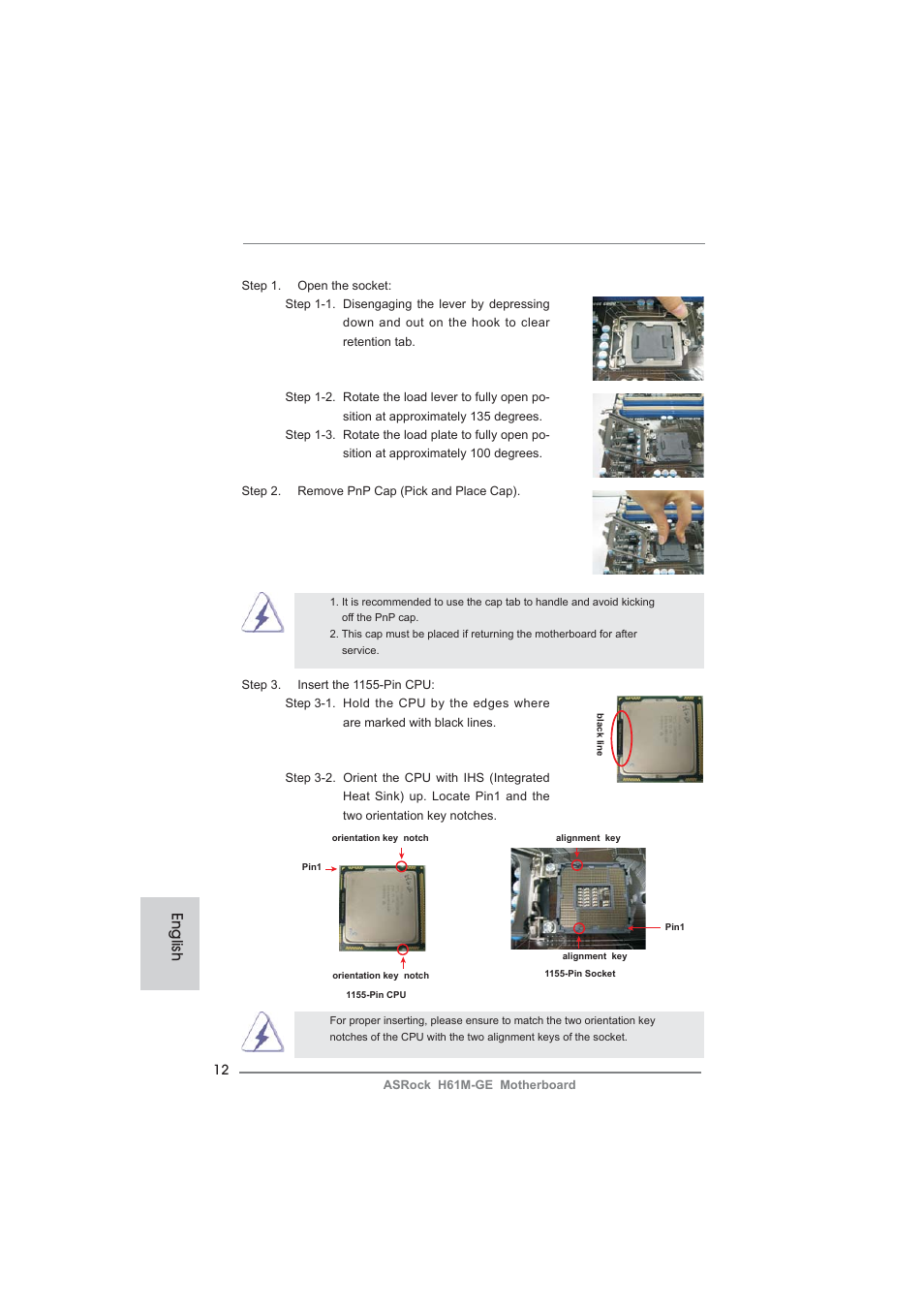 English | ASRock H61M-GE User Manual | Page 12 / 181