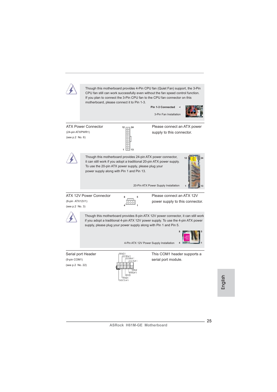 English | ASRock H61M-GE User Manual | Page 25 / 181