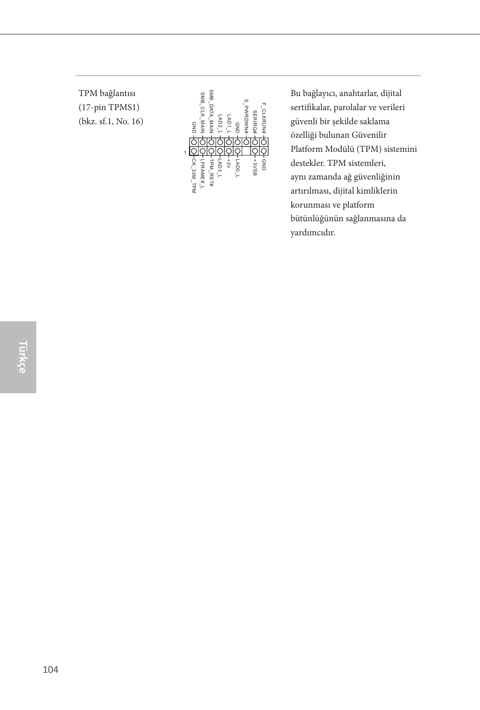 Türk çe | ASRock B85 Pro4 User Manual | Page 106 / 163