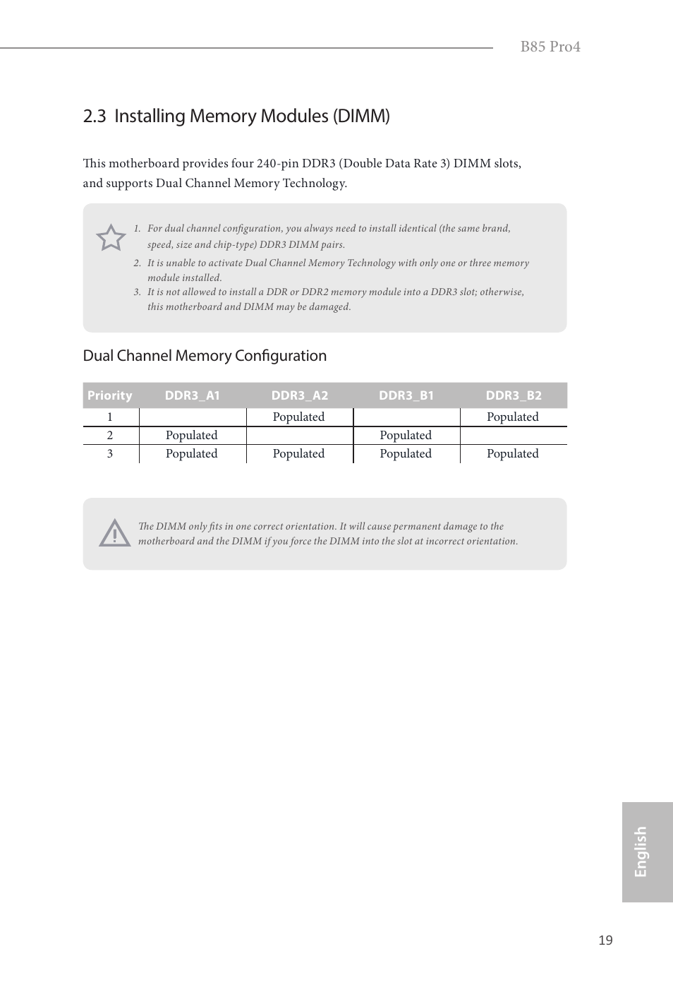 B85 pro4, English | ASRock B85 Pro4 User Manual | Page 21 / 163