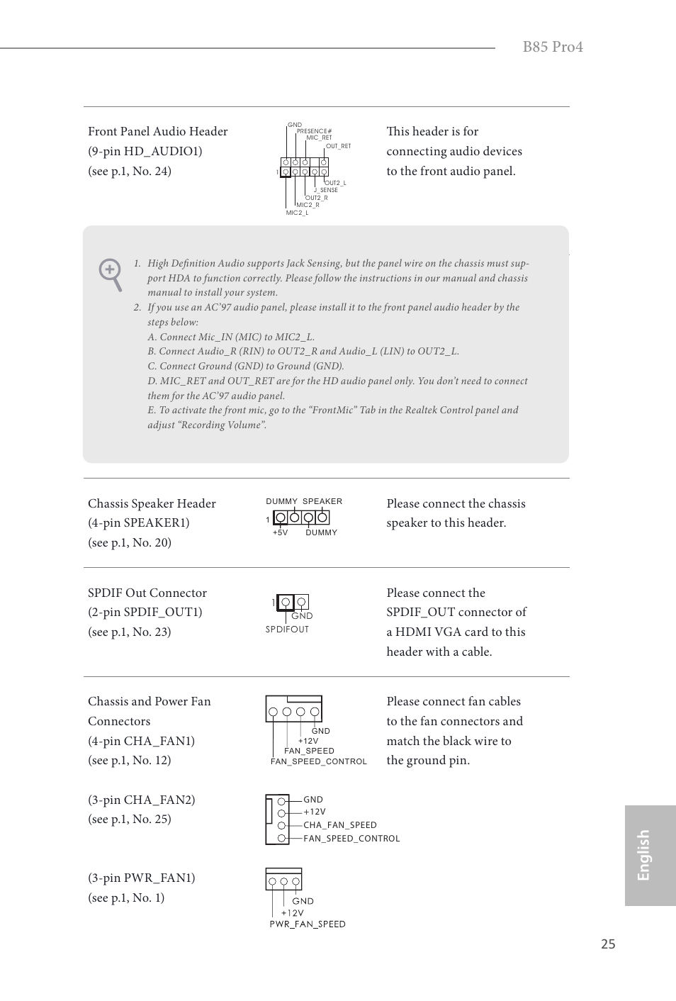 B85 pro4, English | ASRock B85 Pro4 User Manual | Page 27 / 163