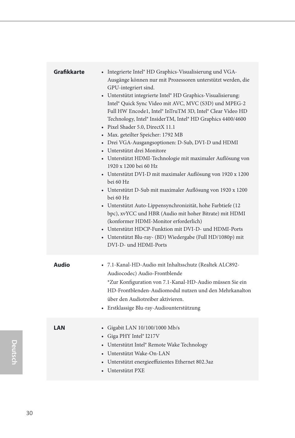 Deutsch | ASRock B85 Pro4 User Manual | Page 32 / 163
