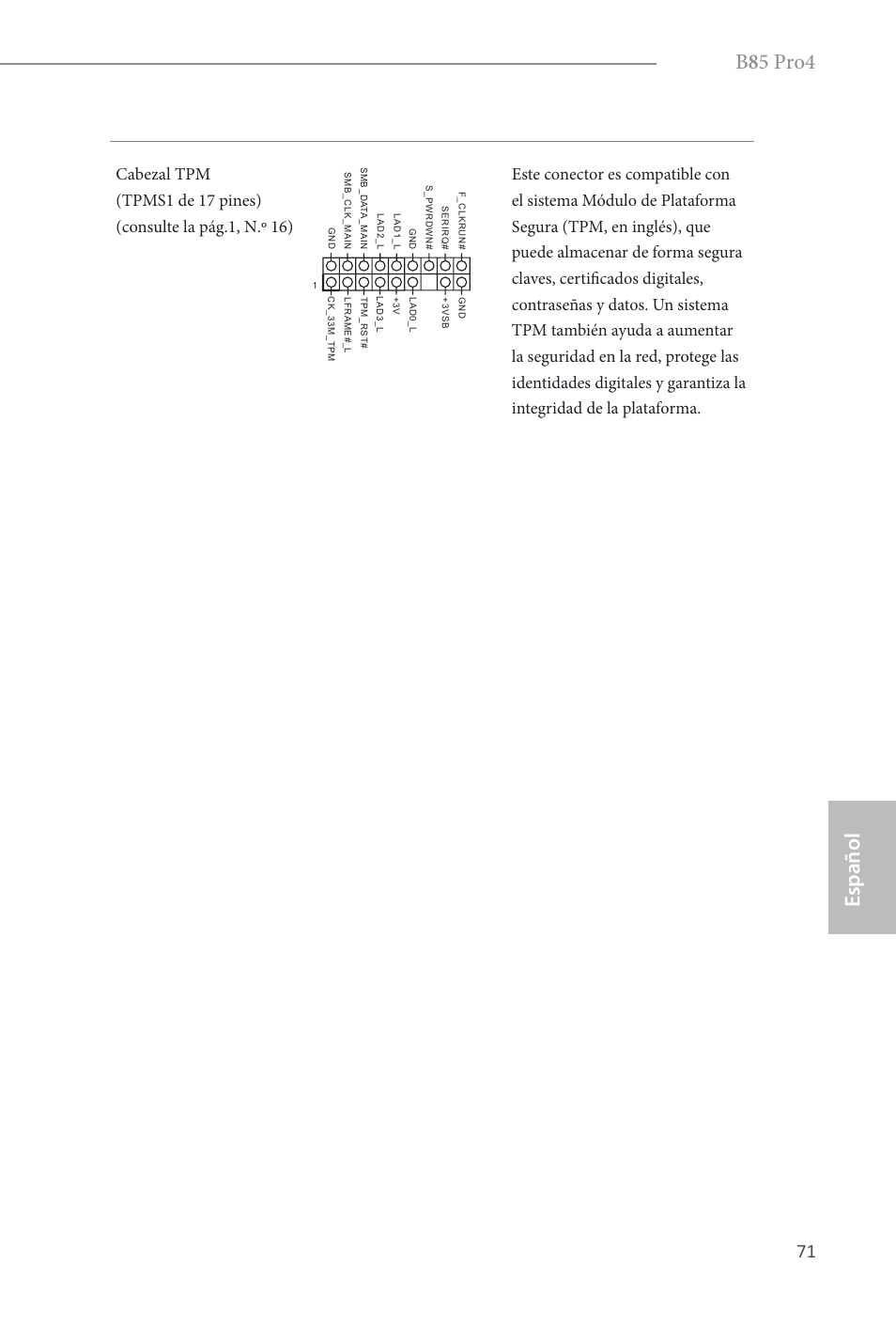 B 8 5 pro4, Español | ASRock B85 Pro4 User Manual | Page 73 / 163