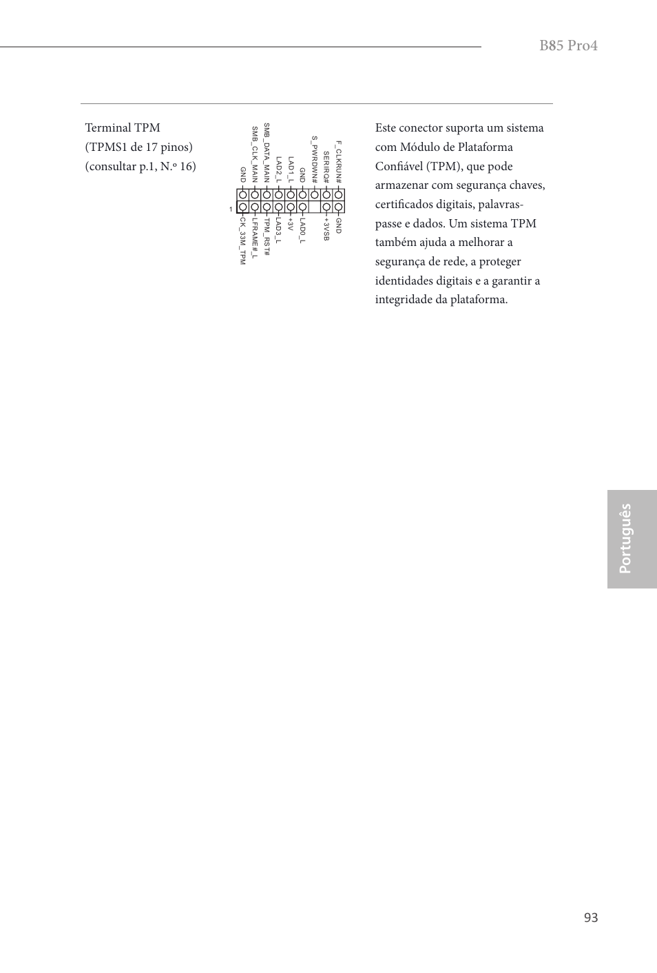 B 8 5 pro4, Por tuguês | ASRock B85 Pro4 User Manual | Page 95 / 163