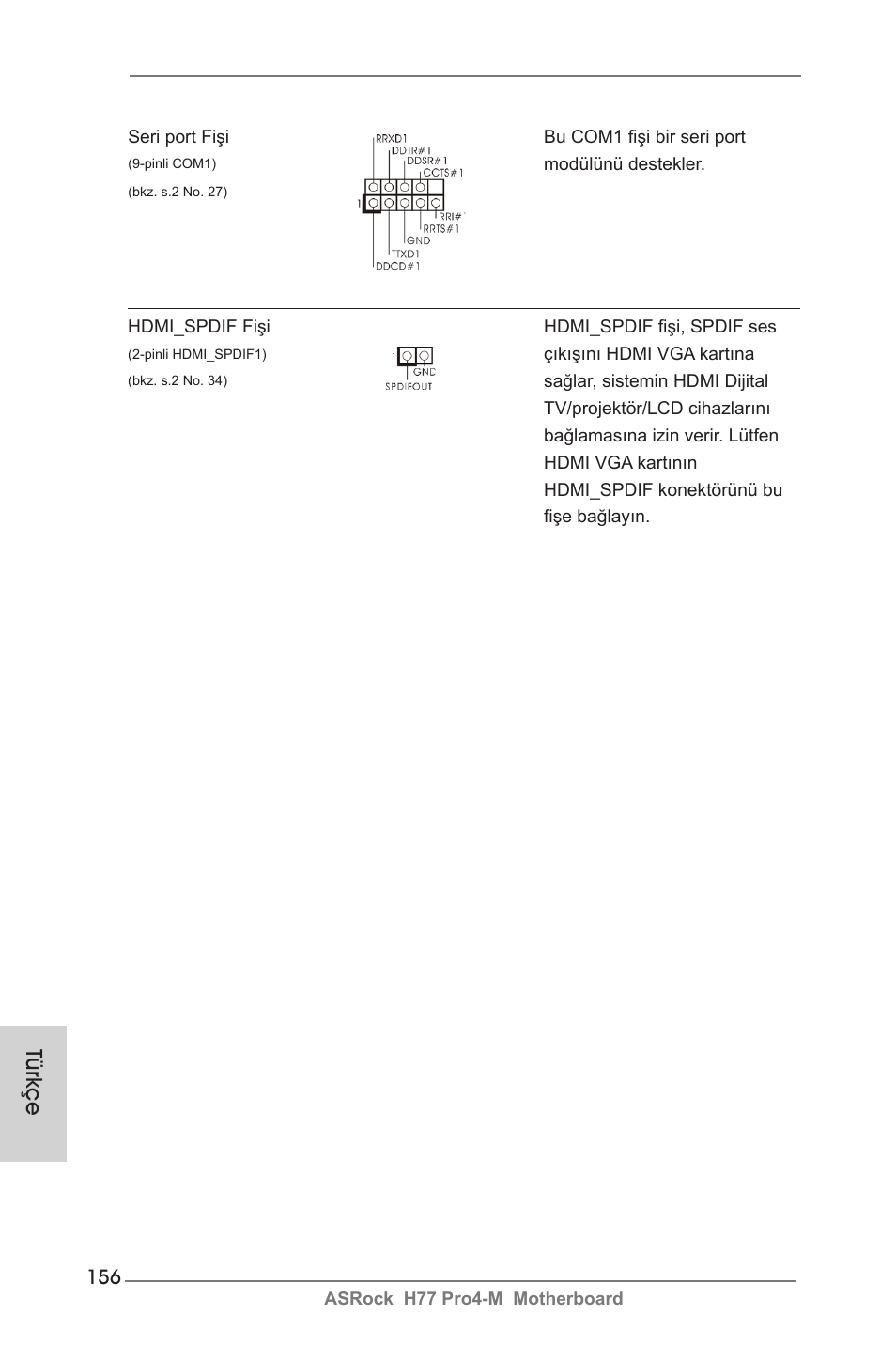 Türkçe | ASRock H77 Pro4-M User Manual | Page 156 / 230