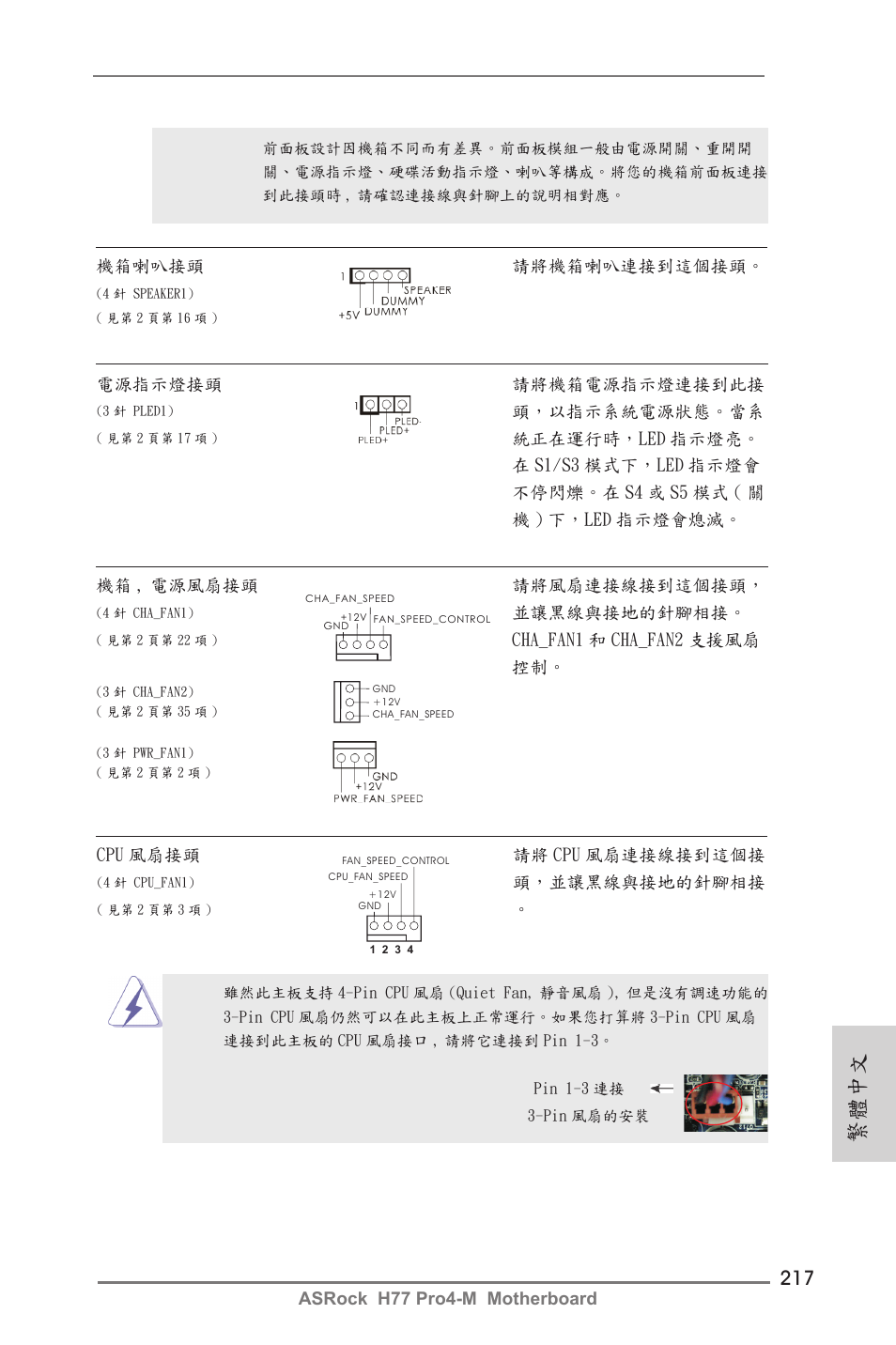 繁體中文 | ASRock H77 Pro4-M User Manual | Page 217 / 230
