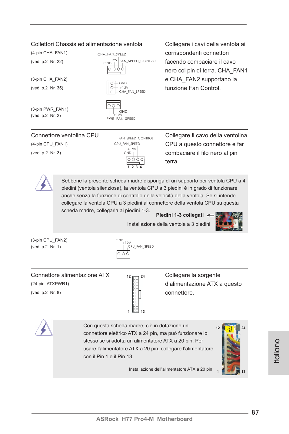 Italiano | ASRock H77 Pro4-M User Manual | Page 87 / 230