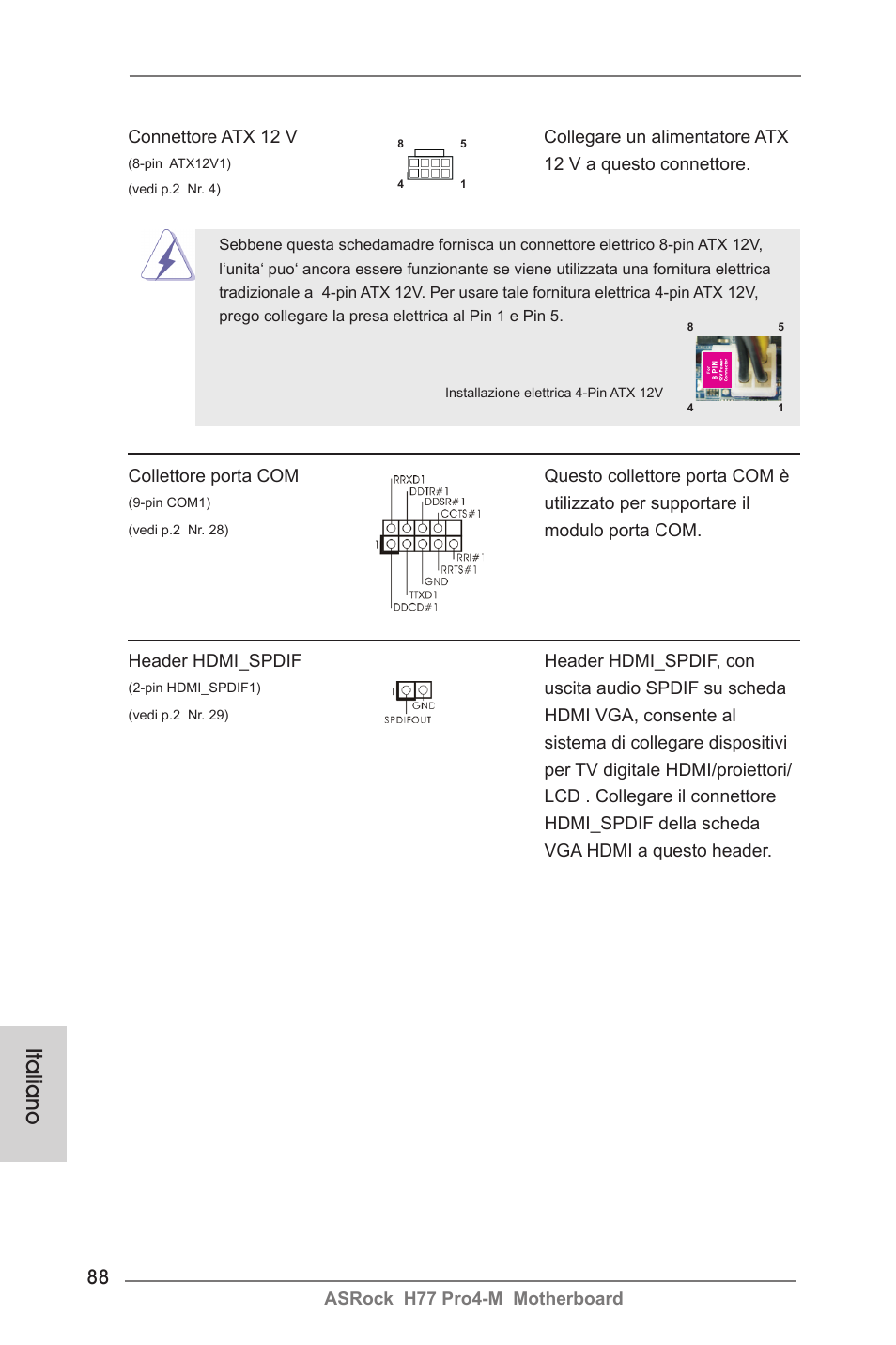 Italiano | ASRock H77 Pro4-M User Manual | Page 88 / 230