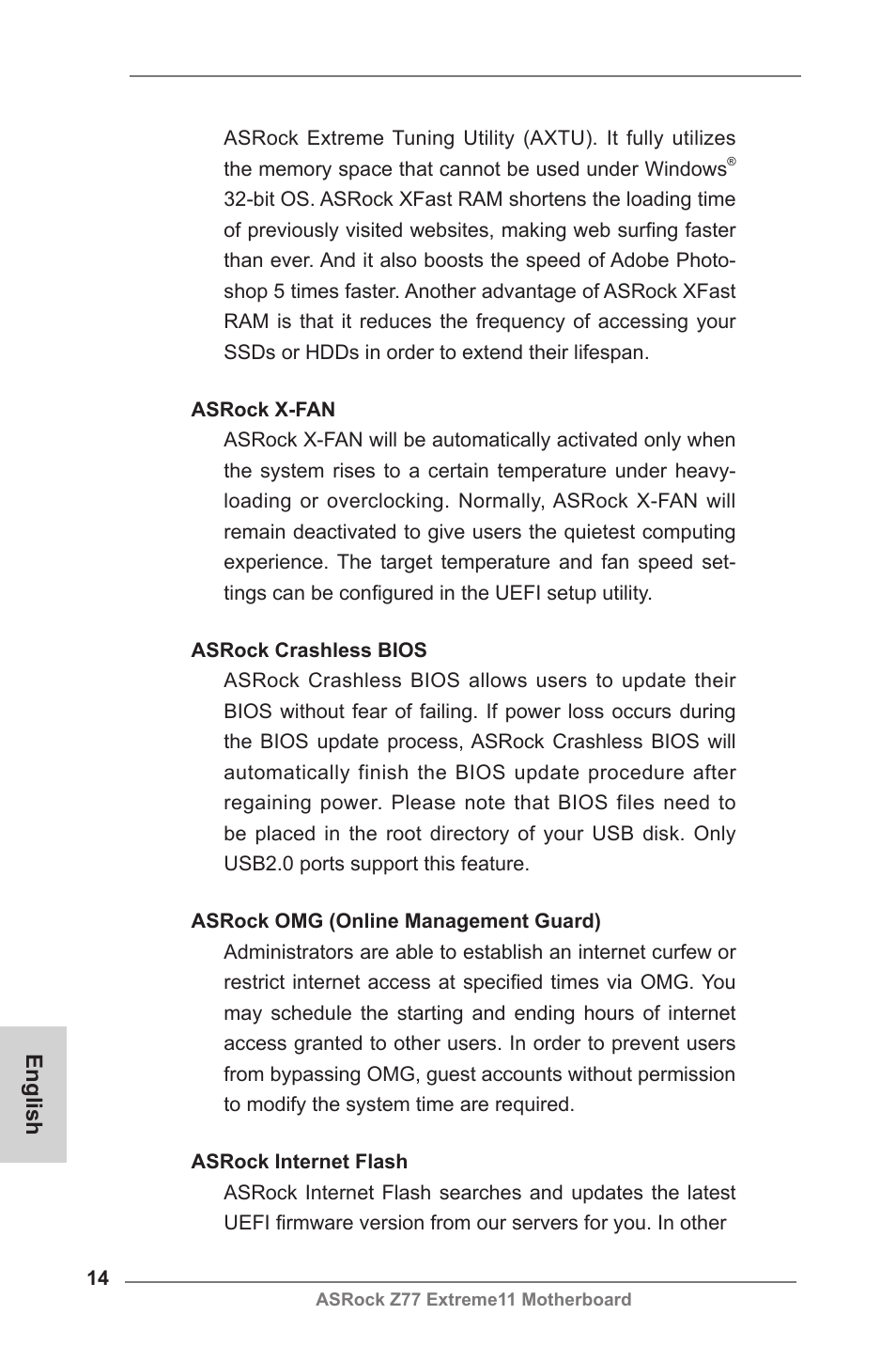 English | ASRock Z77 Extreme11 User Manual | Page 14 / 241