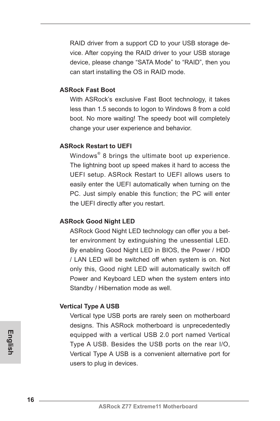 English | ASRock Z77 Extreme11 User Manual | Page 16 / 241