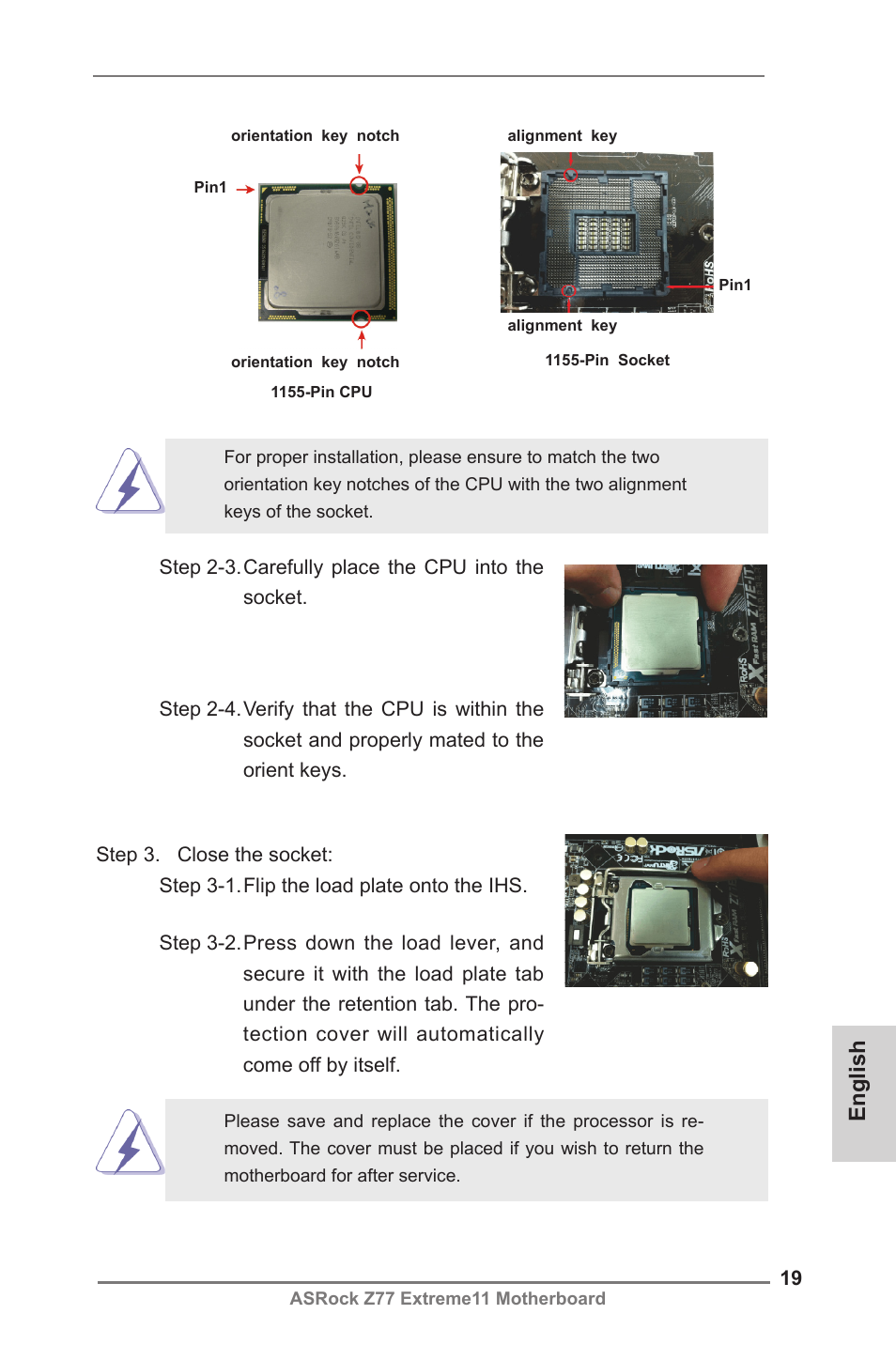 English | ASRock Z77 Extreme11 User Manual | Page 19 / 241