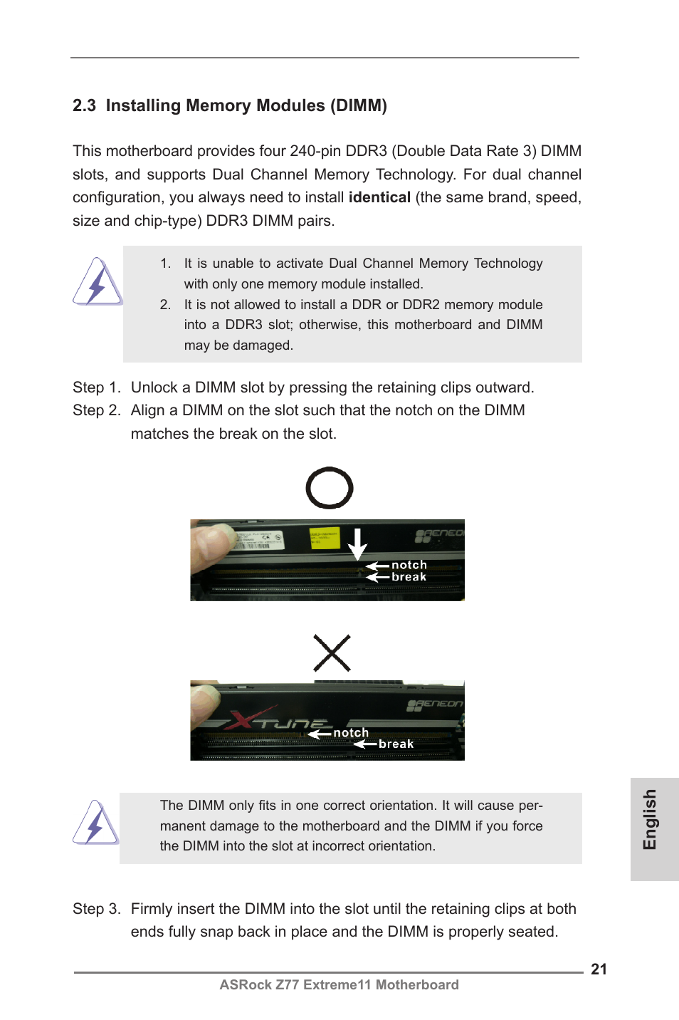 ASRock Z77 Extreme11 User Manual | Page 21 / 241