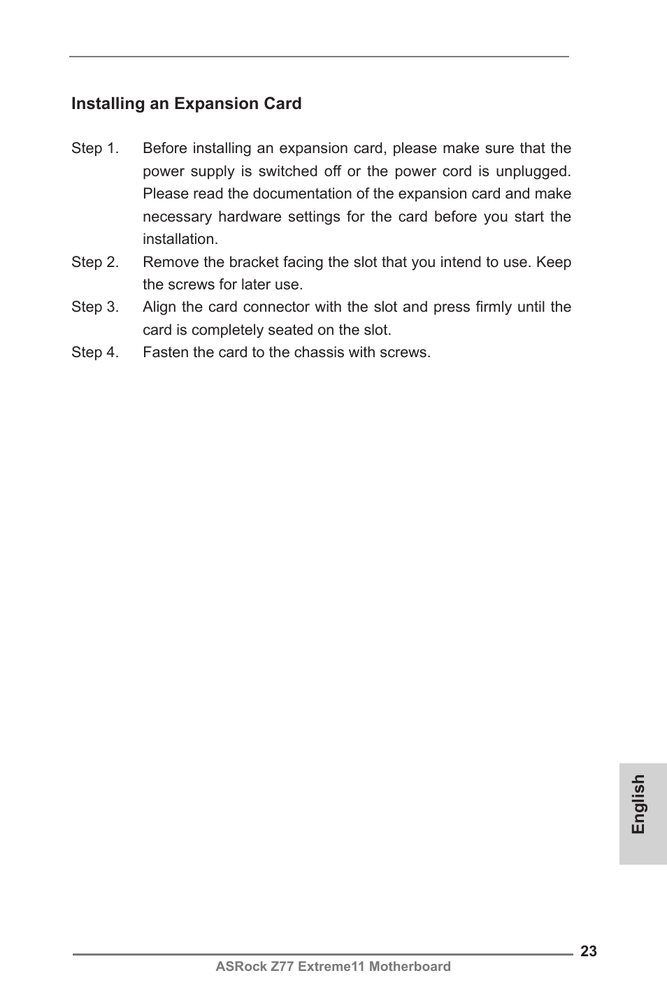 ASRock Z77 Extreme11 User Manual | Page 23 / 241