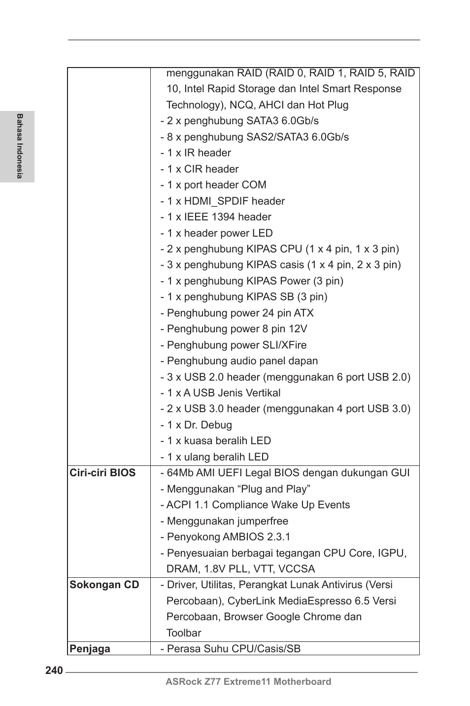 ASRock Z77 Extreme11 User Manual | Page 240 / 241