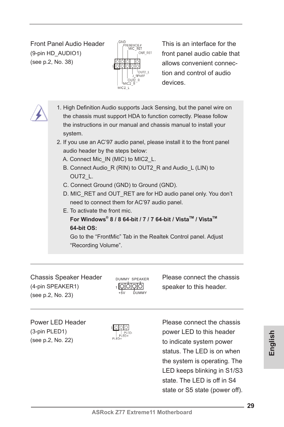 English | ASRock Z77 Extreme11 User Manual | Page 29 / 241