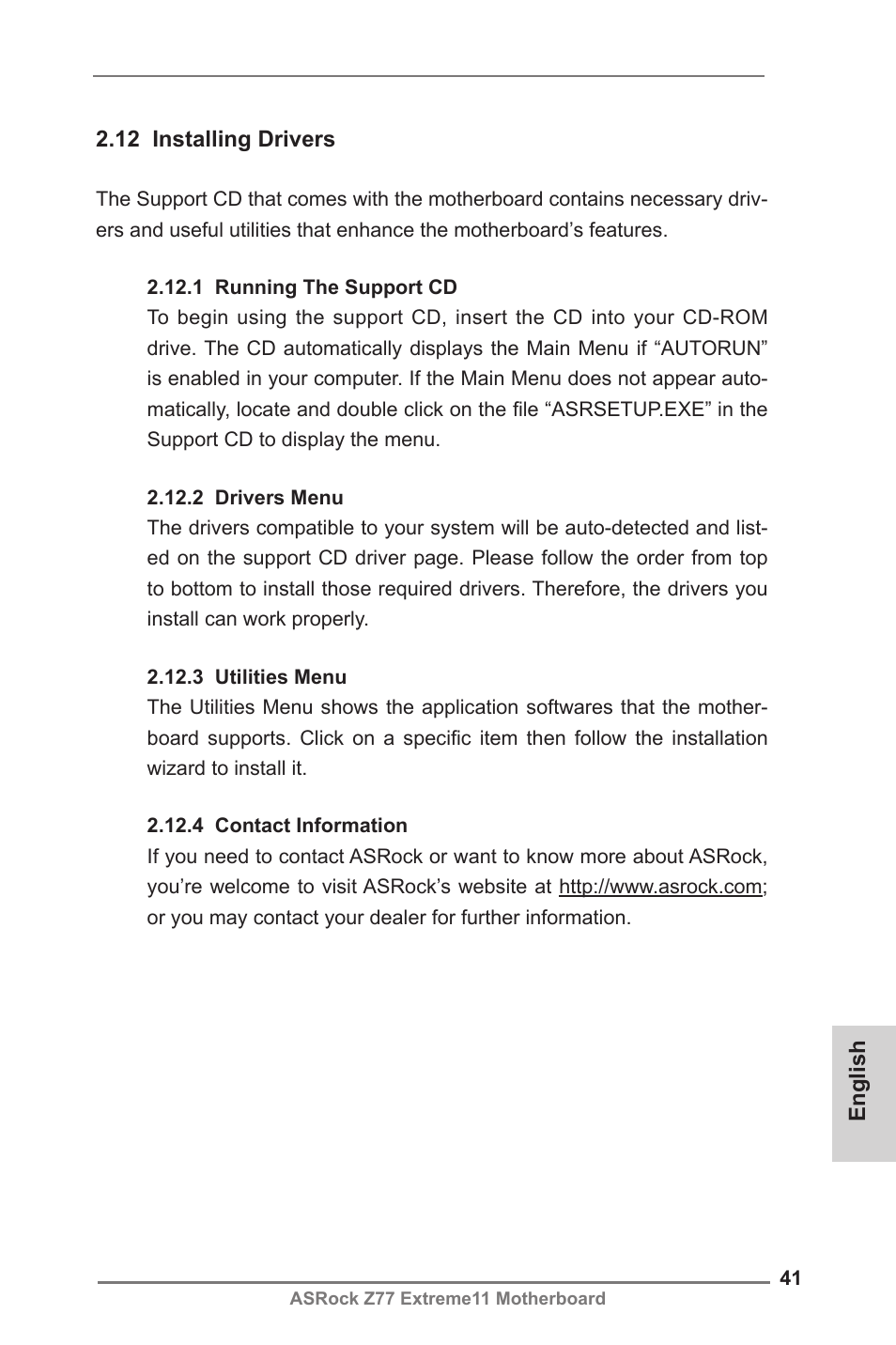 ASRock Z77 Extreme11 User Manual | Page 41 / 241